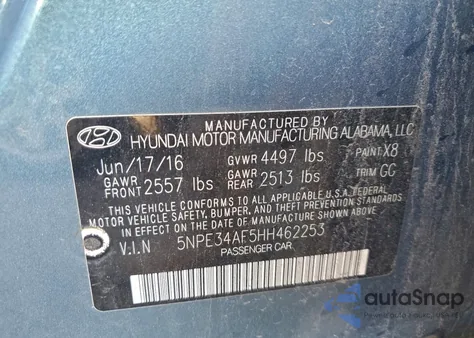 2017 Hyundai Sonata Sport from USA, damaged, VIN 5NPE34AF5HH462253
